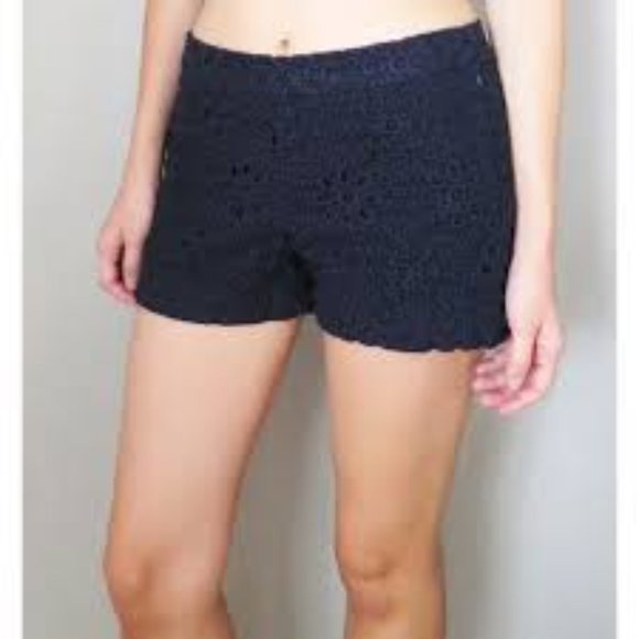 Merona navy blue eyelet shorts sz8 - Picture 8 of 8